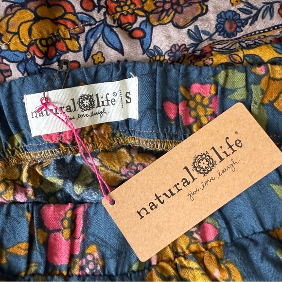 NATURAL LIFE Teal Floral Camille Boho Maxi Skirt Small NWT Spring Summer - Picture 6 of 8